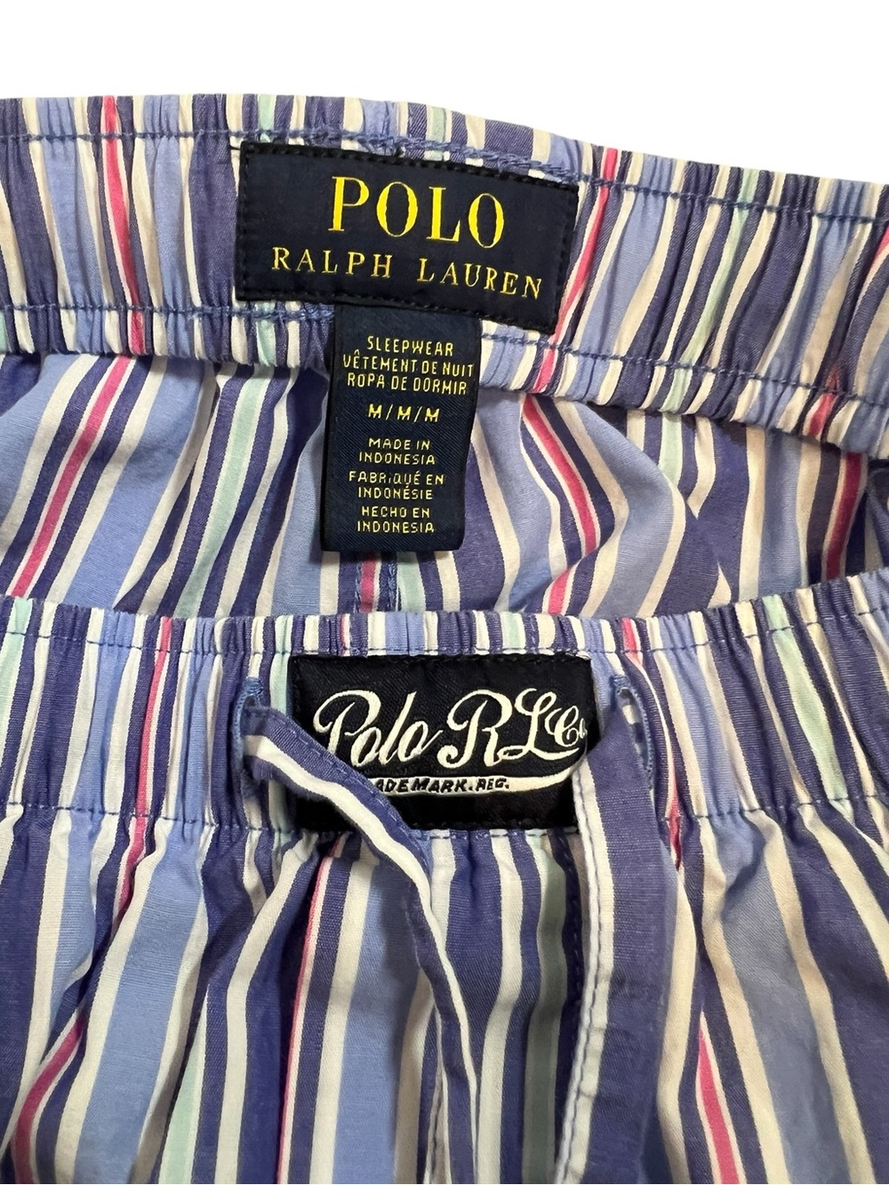 Polo Ralph Lauren Striped Cotton Pajama Set Size Medium - Picture 8 of 10